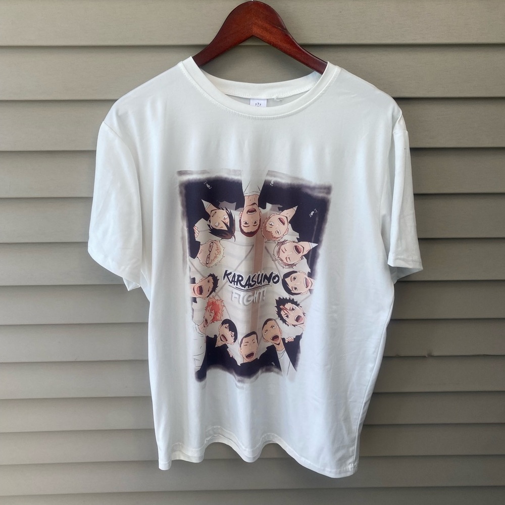 Haikyuu!! White Graphic Anime Short Sleeve Tee
